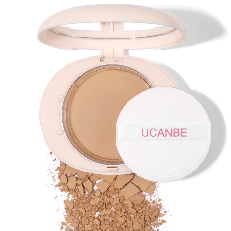 UCANBE Polvos Compactos Y Base De Maquillaje 2 En 1,