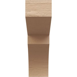 Timberthane Rough Cedar Faux Wood Monterey Knee Brace, 3"W x 10"D x 10"H, Primed Tan