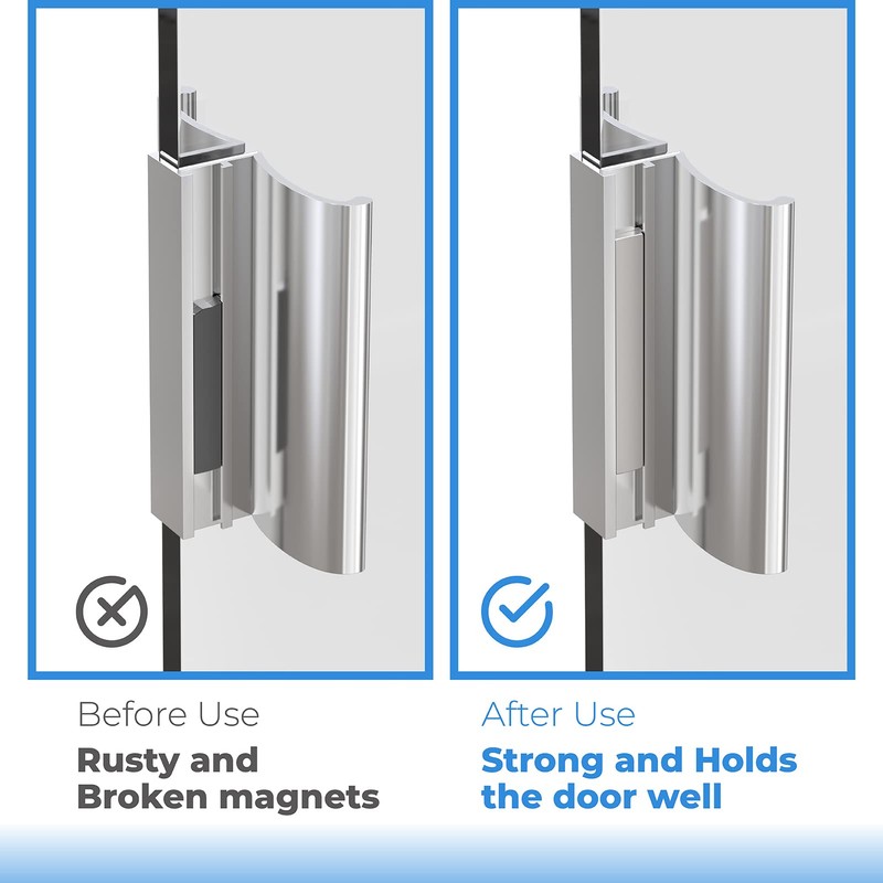 Shower Door Magnet - 2-1/2" Long Glass Shower Door Magnet