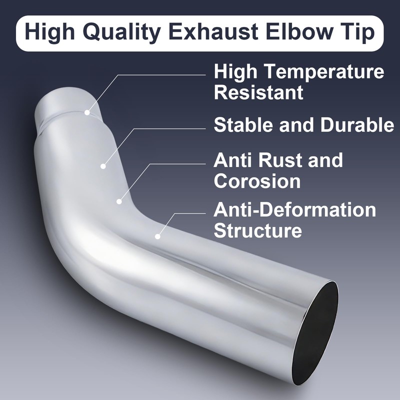 Diesel Exhaust Elbow Tip 5" Inlet /6" Outlet 23" Overall