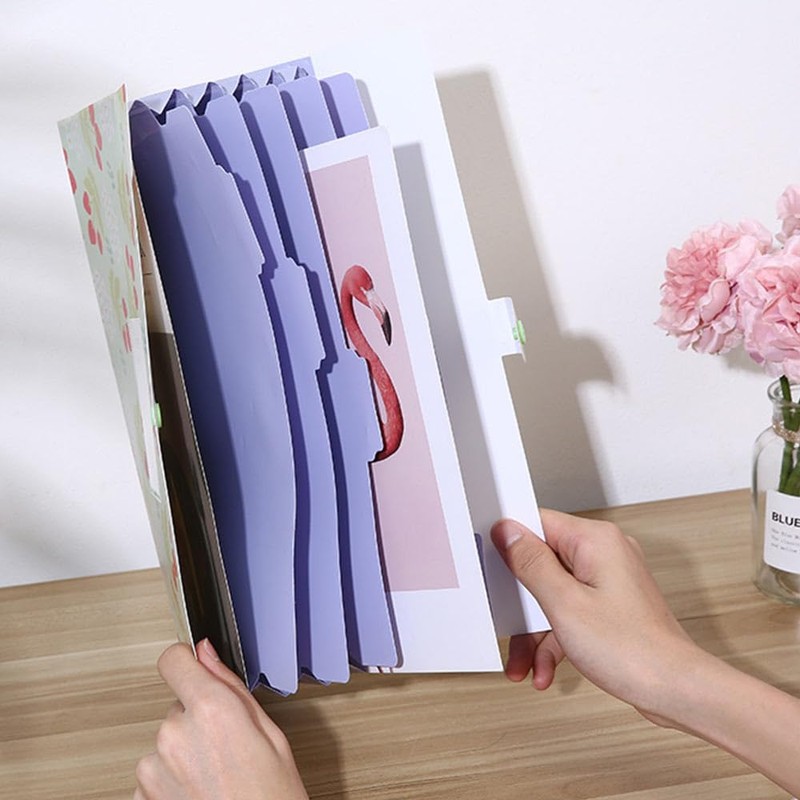 Hwtcjx Pack of 2 A4 Document Folders, Expandable Folder with