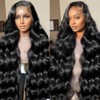 UPXIO 30 Inch Lace Front Wig Human Hair Pre Plucked
