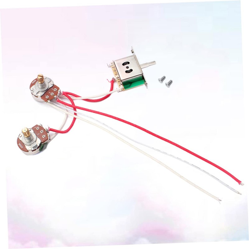 SAFIGLE 2sets Electric Guitar Wiring Kit Way Toggle Volume Wiring
