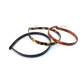 Wardani 1 cm wide Basic tortoiseshell Headband handmade in France (Tokyo)