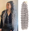 CHARSUN Deep Wave Crochet Hair Curly Braiding Hair 22 Inch