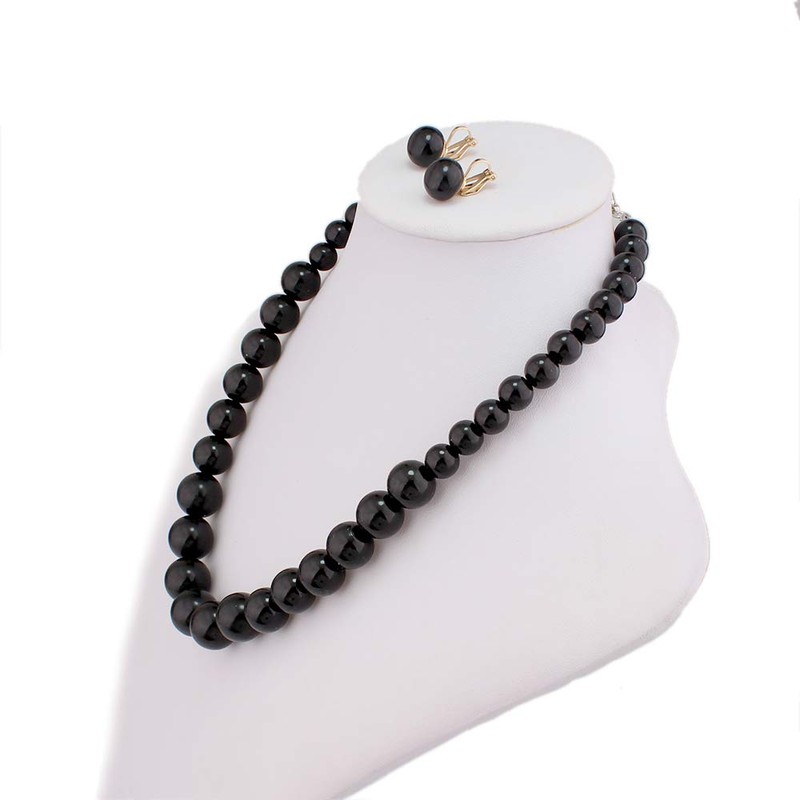 GRACE JUN Collar y pendientes de clip para novia, boda,