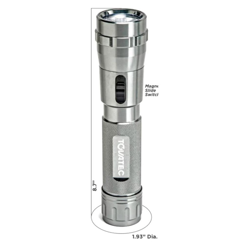 Tovatec ULTRA III 830 Lm Flashlight, Silver, One Size