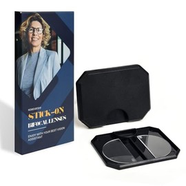 NOMEAROD Stick-On Bifocal Lenses for Sunglasses, Convert Sunglasses, Goggles into Magnified Reading Glasses Reuable +250