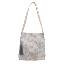 CCAIPU Shoulder Bags for Women- Shopping Bag Made of Corduroy, Shopping bag for women, fashionable, environmentally friendly shopping bag for fashionable shoppers (White)