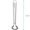 1Pc Silver Egg Beater Stainless Steel Mini Spring Coil Whisk