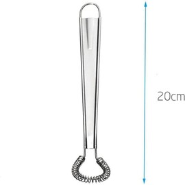 1Pc Silver Egg Beater Stainless Steel Mini Spring Coil Whisk Handheld Milk Frother Foamer Sauce Stirrer Blender Coffee Mixer Kitchen Egg Tools Whisks