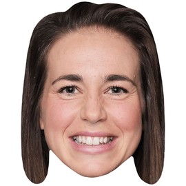Emily Scarratt (Smile) Celebrity Mask, Flat Card Face, Fancy Dress Mask