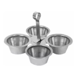 Propia 5 Salseras Cuádruple De Acero Inoxidable Taquerías Restauran