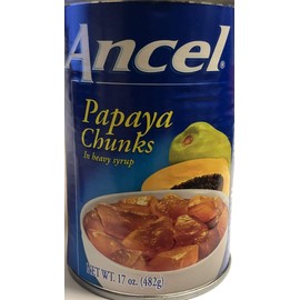 Ancel Papaya Chunks In Heavy Syrup, 17 Ounce