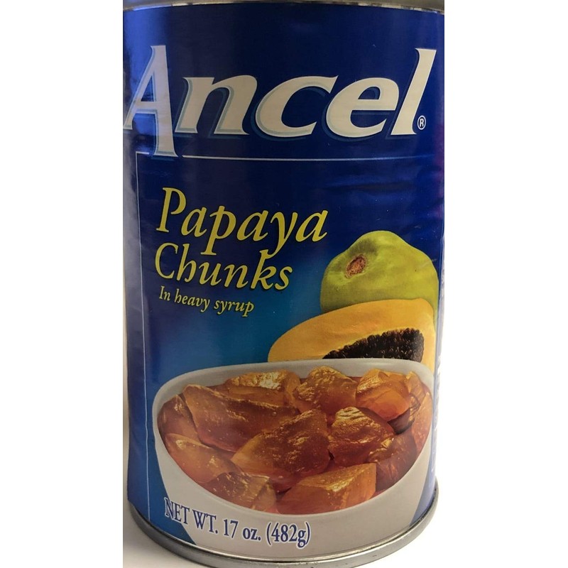 Ancel Papaya Chunks In Heavy Syrup, 17 Ounce
