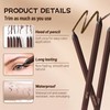 24 Hr Waterproof Eyeliner Pencil, High Pigmented Duo Sharpenable Eyeliner,