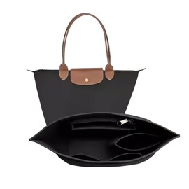 BCENG Handbag Organiser for Longchamp Purses Organiser Felt Bag Organiser Longchamp Carry Bag Bags Organiser for Longchamp Multi Pocket Felt Handbag Organiser for Insert (M)