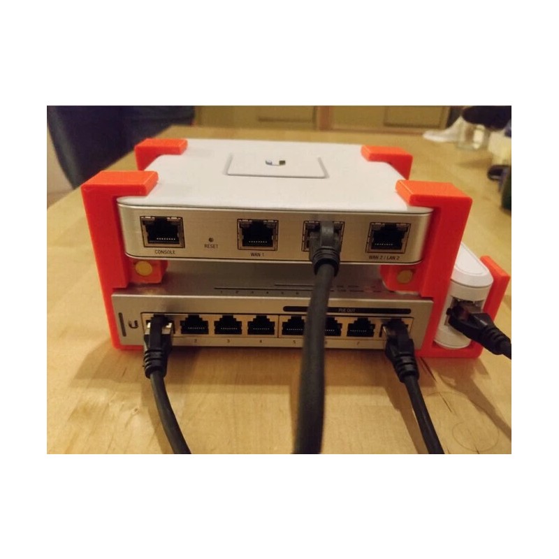 Generic Stack Holder Mount for Unifi USG-3P, USW-8-60W Switch &