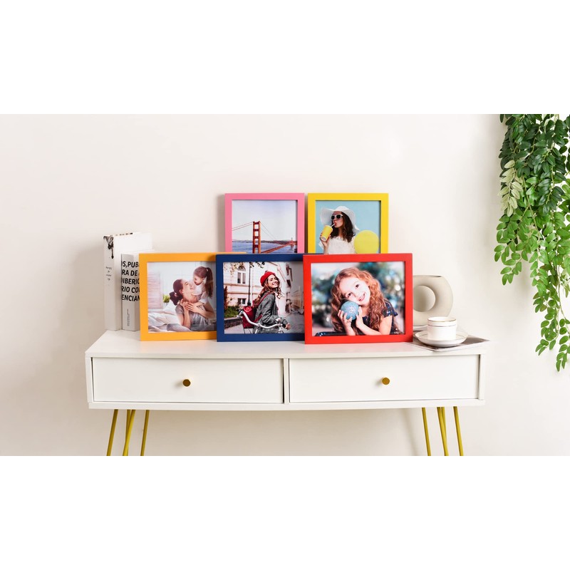 wyooxoo 4x6 Picture Frames Set of 4 Dark blue Solid