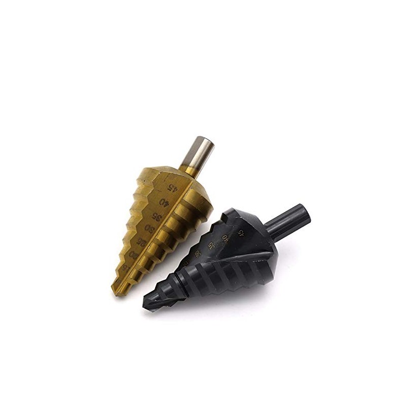 Mengshen HSS Step Drill Bit Set 10-45mm Spiral Flute, Triangle