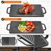 GGC Cast Iron Reversible Grill Griddle for Stove Top, Flat