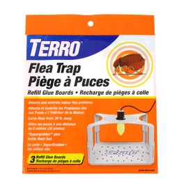 TERRO T231 Flea Trap Refills - Replacement Flea Trap Glue Boards,White, 3 Count (Pack of 1)