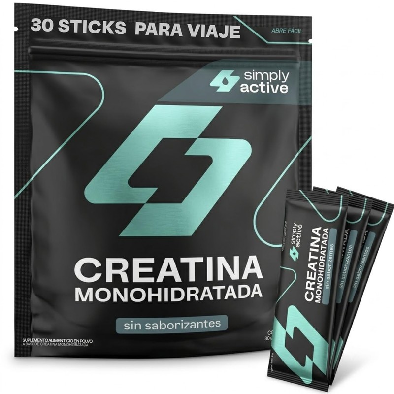Creatina Monohidratada en Polvo - 30 Sticks Individuales | Sin
