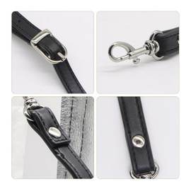 TAIYOU Black PU Leather Bag Strap Adjustable Shoulder Strap Crossbody Leather Strap Replacement Strap for Shoulder Bag Handbag Thin Shoulder Strap 115 cm Women's Bag Accessories, black