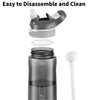 TCKJ 25oz Water Bottle with Straw, Clip, Handle & Marker,