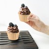 DECHOUS 50pcs Cupcake Liners with Lids Paper Cupcake Cups Mini