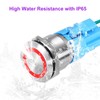 DMiotech 5Pcs 19mm / 3/4" Push Button Switch, IP65 1NO1NC