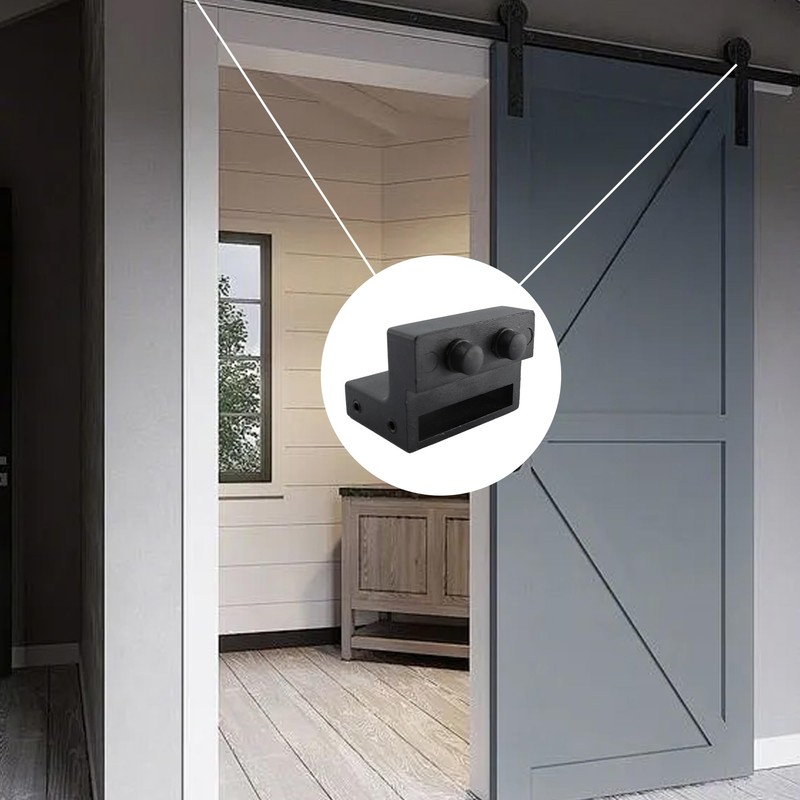 AUXBC Barn Door Stopper for Flat Track: 1.61×0.28"(L×W), Black Carbon