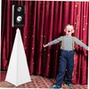 KICHOUSE 2pcs Speaker Stand Covers White Reusable Speaker Holder Stage