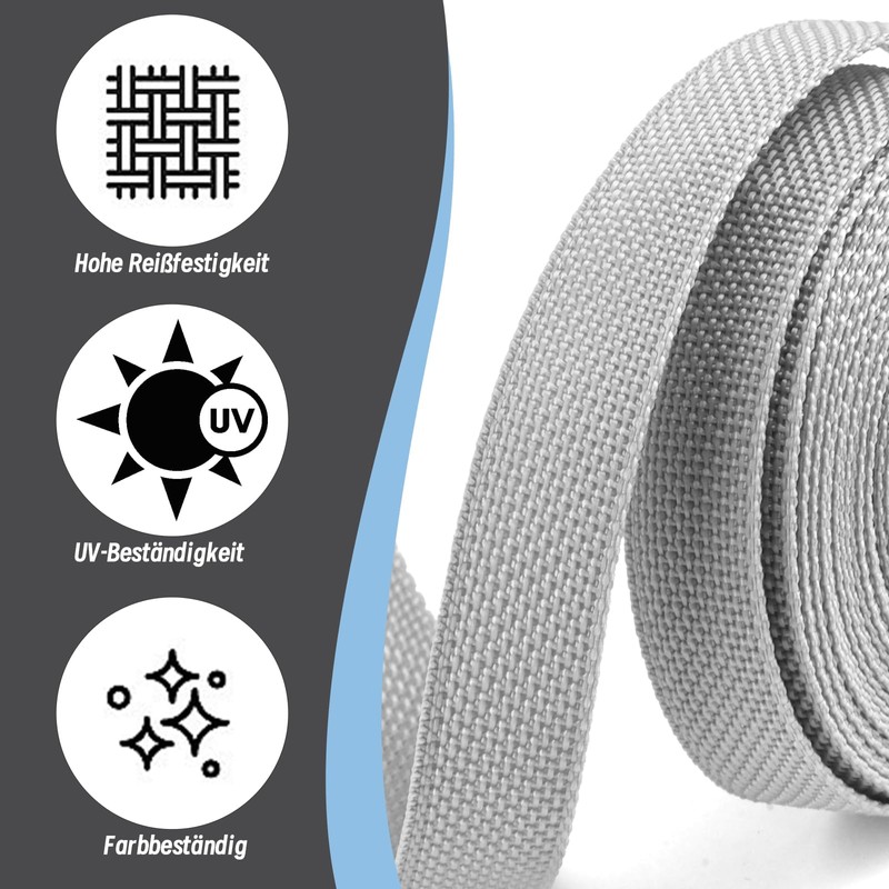 6 m Roller Shutter Belt 23 mm, High Tear Resistance