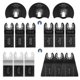17 Pcs Oscillating Tool Blades, Professional Universal Oscillating Saw Blades, Metal Wood Multitool Blades, Quick Release Durable Oscillating Tool, Multi Tool Blades Fit All Models