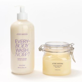 Josie Maran Josie Maran Sugar, Suds & Everything Nice Body Care Set - Includes EveryBODY Wash Now! and Argan Sugar Balm Body Scrub to Nourish & Exfoliate Skin - Berry Bliss (2 Count)