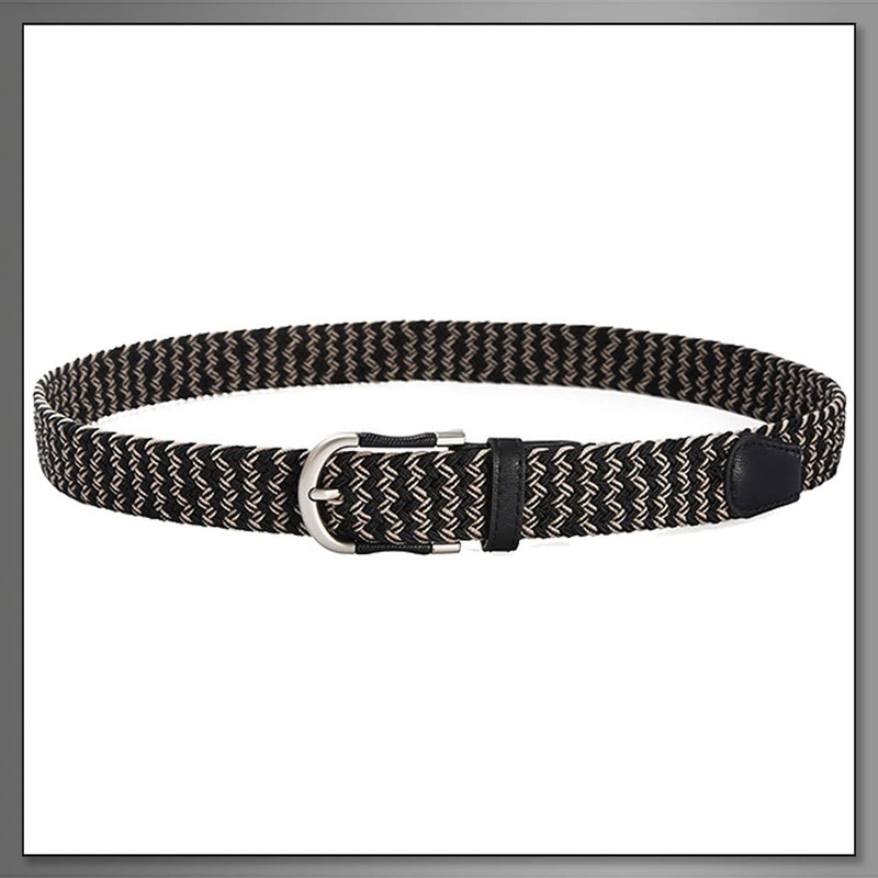 BUZZxSELECTION LBT105 Rubber Belt, Mesh Belt, Casual, Braid, Men's, Women's,