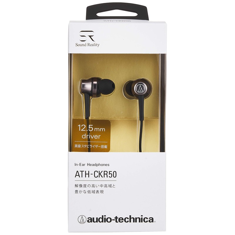 オーディオテクニカ ATH-CKR50 BK イヤホン 有線 カナル型 SoundReality ブラック