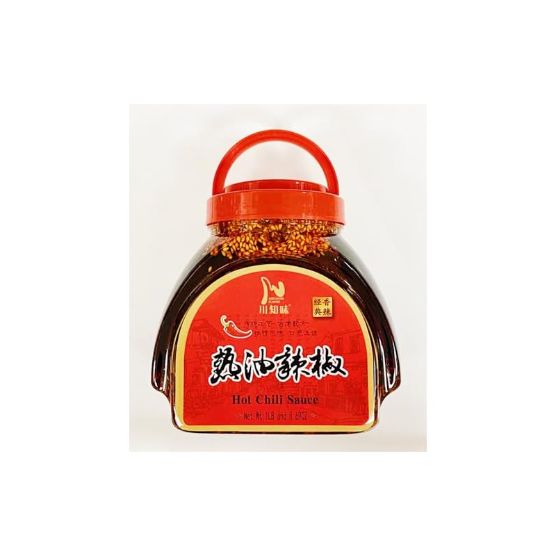 Chili Sauce,Szechuan Flavor Hot Chili Sauce, Traditional Recipe, 1 LB