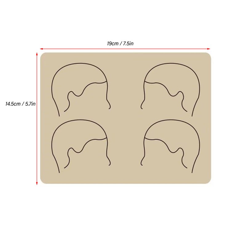 10pcs Tattoo Scalp Practice Skin Front Side Ink Free Rubber