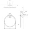 LIXIL INAX KF-91 Towel Ring, Standard Series, 5.4 x 14.6