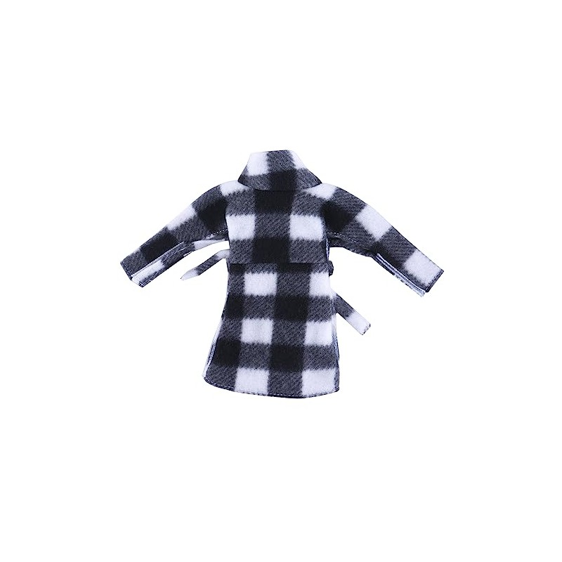 E-TING Santa Clothing Bathrobe Christmas Accessories for elf Doll (Black