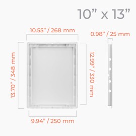 HVAC OV 10 x 13 Inch White Rectangular ABS Plastic Plumbing Access Panel - Indoor Wall Access Door for HVAC, Wall, Ceiling, and Drywall with Panel - Opening Box Door Cover - Easy to Install