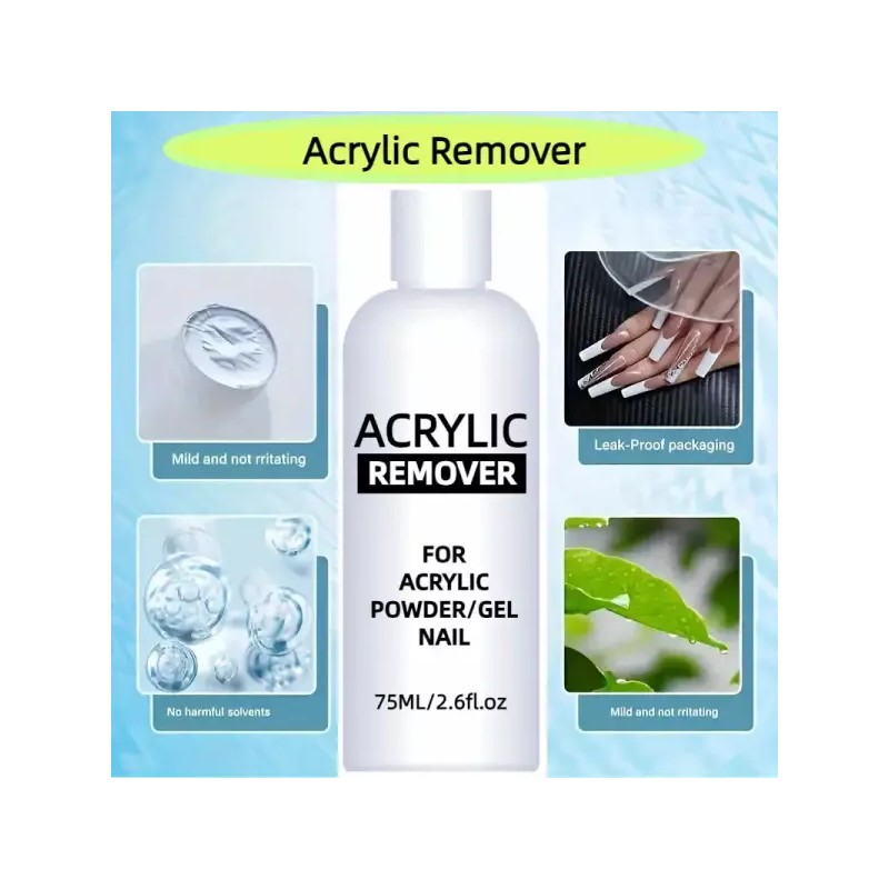 75ml 아크릴 리무버 액체 매니큐어 젤 75ml Acrylic Remover Liquid