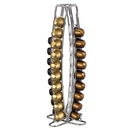 Xavax "Torre" Coffee Capsule Stand for Nespresso Cap Rack NP 40 Capsules - Silver,00111079