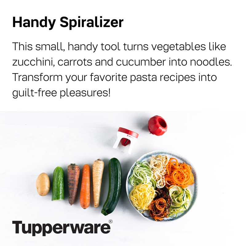TUPPERWARE Brand Handy Spiralizer - Turns Vegetables into Veggie Spaghetti