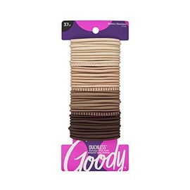 Goody Ouchless Hair Elastics – No Pull, No Breakage, Tangle-Free Hold for Thick, Curly, Coily & Textured Hair – 37 Count, Blonde, Long-Lasting Ponytail Holders for Women & Men