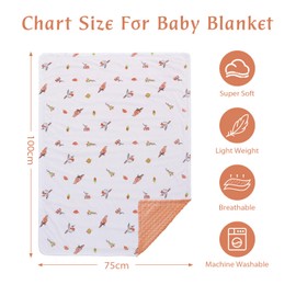 LAT LEE AND TOWN Baby Blankets Super Soft Quilted Newborn Sleeping Blankets Nursery Duvet with Polka Dot Back for Toddlers Babies Girls Boys (Pink)