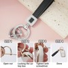 Leather Car Key Fob, 2 Pieces Universal Car Key Ring