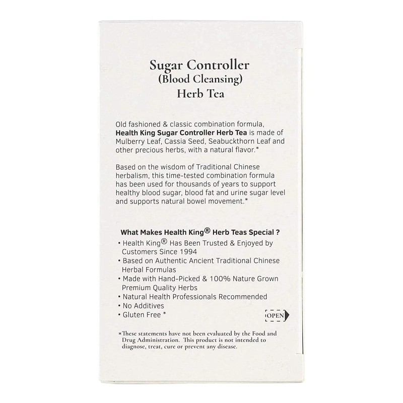Health King Sugar Controller Blood Cleansing Herb Tea Supplement 20